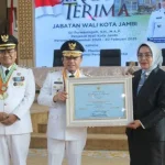 SERTIJAB WALI KOTA - Gubernur Al Haris Perkuat Sinergi dengan Pemerintah Kota Jambi, Senin (3/3/2025) pagi.